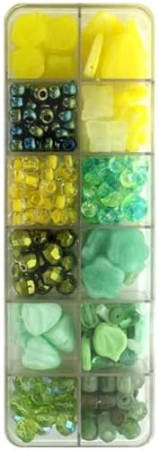 Miniatura 7 de Cuentas de vidrio checo con formas y tamaños surtidos 200gms - Día de la Alegría