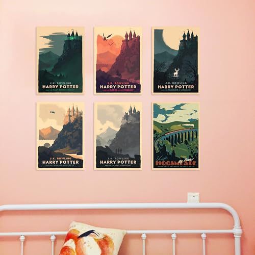 Image of CodersParadise Plastic Harry Wall Posters - Pack Of 6 | 8X12 Inch (A4 Size) | Wall Poster For Home Bedroom And Aesthetics | Included Glue Dots