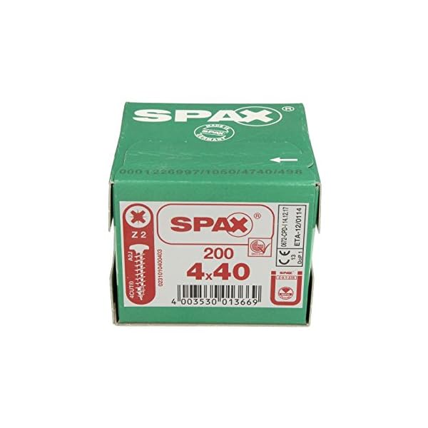 Spax Schrauben Pan-Head-Z, 4 x 40 mm, galvanisch verzinkt, 200 Stück