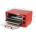 MegaChef 9.5 Quart Electric Counter Top 2 Slice Toaster Oven with Built in Timer, Bake, Broil, Toast (Candy Red)