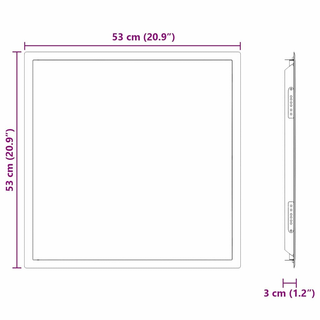 vidaXL Panel dostępu Biały 53 x 53 x 3 cm Stal