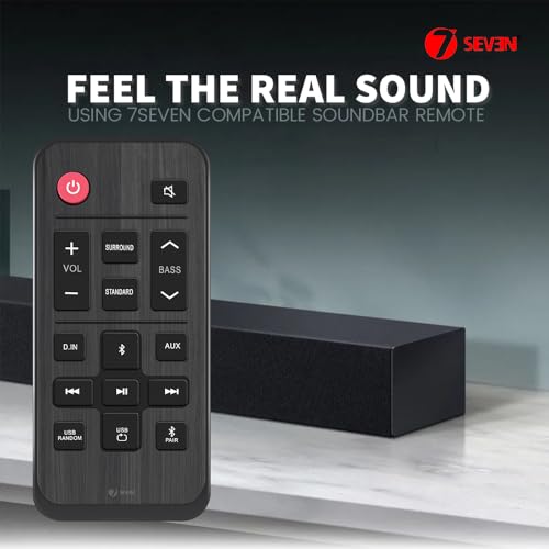 Image of 7SEVEN Compatible with Samsung Sound Bar Remote Control Original AH81-11699A Part Number Suitable for Home Theatre Amplifier Speaker System, Ensure Match Key-by-Key Exactly for Optimal Compatibility