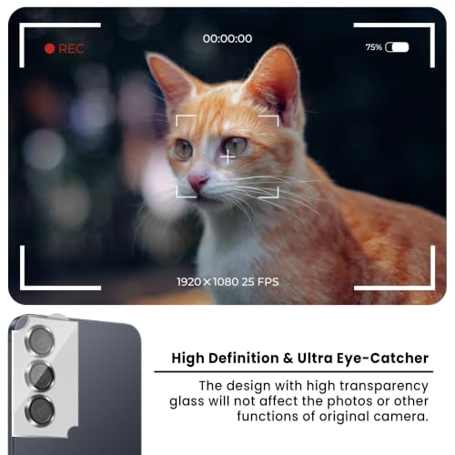 Image of ArmourPro Camera Lens Protector for Samsung Galaxy S25 with Auto Alignment Installation Frame, AR+AF Coated Tempered Glass Camera Rings, Anti-Scratch, Case Friendly | Black