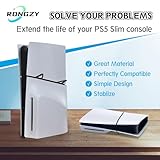 4Pcs for PS5 Slim Stand Console for PS5 Slim Horizontal Stand Bracket Holder Flat Base Compatible with Sony PlayStation 5 Slim Disc Edition Accessories (Black and Transparent) - Image 3