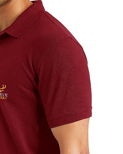 Image of EYEBOGLER Regular Fit Mens Polo Neck Half Sleeve Soild Casual Tshirt