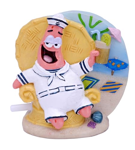Penn-Plax Spongebob Squarepants Aquarium Decoration – Patrick Star Aerating Ornament – Small