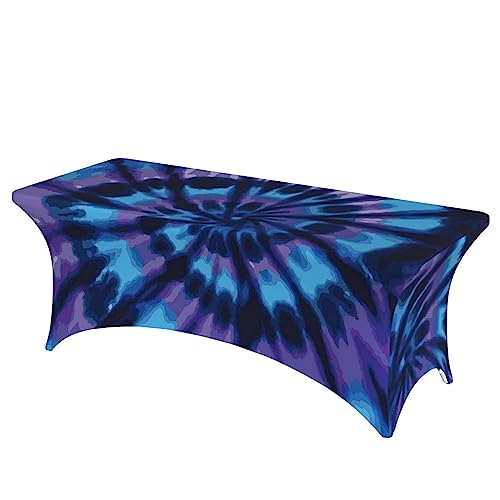 Nappe rectangulaire violette lavable pour table à manger et camping de 1,8 m