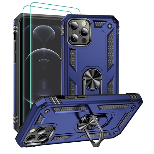 Coque iPhone 12 Pro antichoc à anneau magnétique et béquille Pilaru