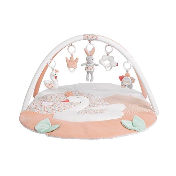 Fehn 062144 3-D-Activity-Decke Schwanensee | Spielbogen mit 5 abnehmbaren Spielzeugen für Babys Spiel & Spaß von Geburt… – Bild 6