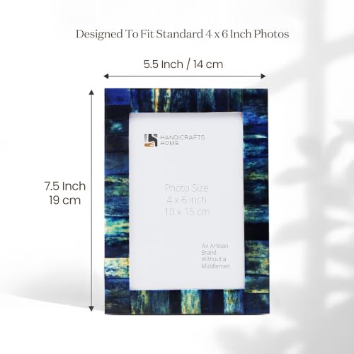 Image of Handicrafts Home 4x6 Picture Frames Pack of 2 - Vintage Collection Handcrafted Photo Frames, Perfect for Wall & Tabletop Display, Ideal Home Decor Gift