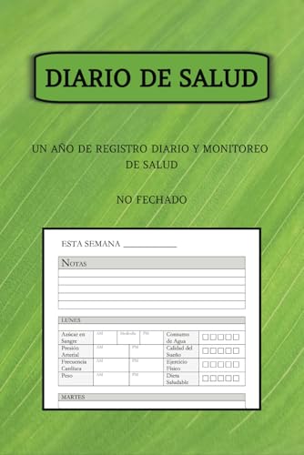 Imagen de Diario de Salud: Mantén Tu Bienestar y Salud Con Este Libro de Anotaciónes