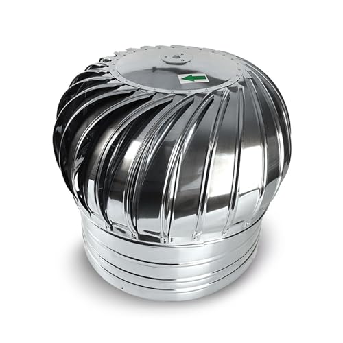 YPIOUREN Rotating Chimney Cowl,Ventilation Chimney Cowl,Chimney Cap, Roof Wind Turbines Cap Vent Round Ventilation Exhaust Heat，Outlet Rainproof for Factory Roof Farms(16cm/6.2
