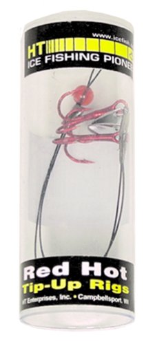 HT HTR-4 Hot Rig with No.4 Blood Red Treble Hooks, 2/Tube