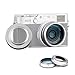 Produktbild JJC Gegenlichtblende & Adapterring mit UV-Filter-Set für Fujifilm Fuji X100V X100F X100T X100S X100 Kameras, kompatibel mit Original-Objektivdeckel, silberfarben