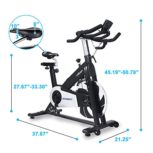 ECHANFIT Magnetic Belt Drive Exercise Bike Stationary Indoor Cycling Bike With Infinite Resistance Levels Multiple Hand Grip Positions Tablet Holder And 30 LBS Quiet Flywheel For Home Workout - Home Fitness Guru ECHANFIT Magnetic Belt Drive Exercise Bike Stationary Indoor Cycling Bike With Infinite Resistance Levels Multiple Hand Grip Positions Tablet Holder And 30 LBS Quiet Flywheel For Home Workout - Image 8