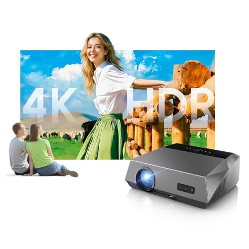 Image of Smart Projector Decoding 4K,2300ANSI Daylight LED Projectors 1080P Native, Autofocus,WiFi6,Bluetooth,HDMI eARC/CEC, HDR10 Proyector for Home Theater Outdoor Movie Night Gaming Ceiling