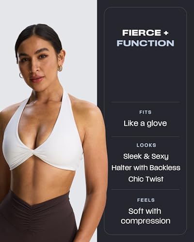 Image of Aoxjox Women's Workout Halter Sport Bras Fitness Rosie Bra Yoga Crop Tank
