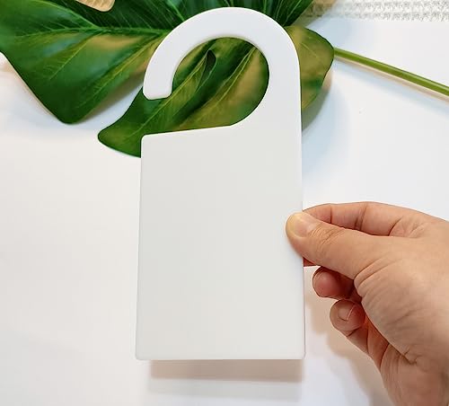 5pcs of Blank Acrylic Hangers,Custom Children Hanger Blank,DIY Plain Acrylic Clothes Divider,Dry Erase Kid Closet Organizers (White)