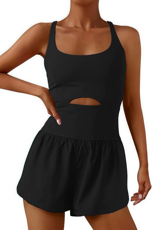 Tuta Intera Donna Estiva Sexy Senza Maniche Spaghetti Strap Tute Elegante Gamba Larga Jumpsuit Casual Corta Completi Palestra con Tasche