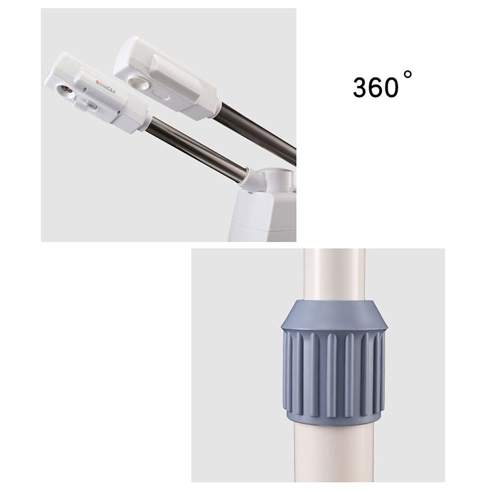 Vapore per il viso, 2 in 1, per la cura della pelle, doppio tubo caldo e freddo, ugello a spruzzo freddo e caldo, può ruotare a 360 gradi, cura della pelle per la casa salone spa