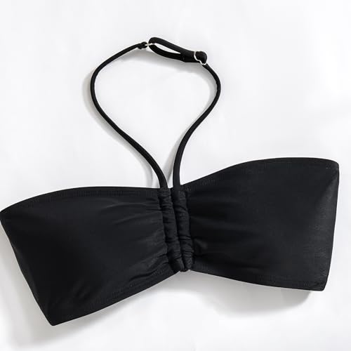 Girls Swimsuit 2 Piece Swimsuit Girl Bathing Suit Ruffled Teen Bikini Sets for Girls' Swimwear Size 14 Yizuoding002 Black4