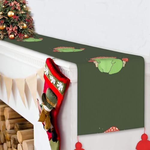 Chemin de table de Noël lavable pour protéger et décorer la table de cuisine