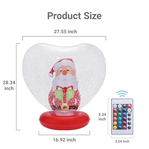Décoration de Noël gonflable suspendre étanche télécommande LED - 8