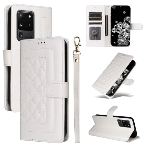 xinyunew Coque pour Samsung Galaxy S20 Ultra, Etui Protection Housse Premium en Cuir PU, [Pochette de Portefeuille] [Fermeture Magnétique] [Etui à Rabat]-...