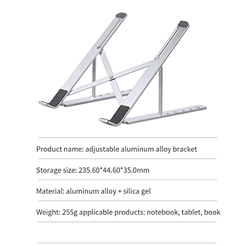 Soporte plegable para laptop de aluminio ventilado ajustable miniatura 2