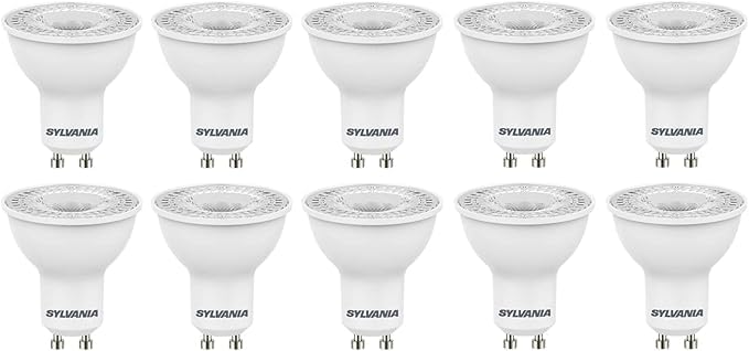 SLI GU10 LED Bulbs, 5W 50W Halogen Equivalent, Cool White 4000K, 345 Lumens, 15,000 Hours, Non-Dimmable, 10 Pack