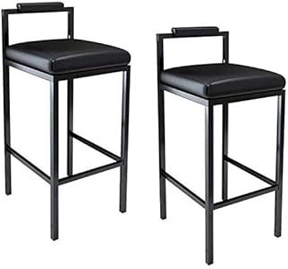 DAGCOT Sillas for desayuno Silla de comedor Taburetes taburetes retro ergonómica parte posterior del metal y de imitación de piel de asiento for sillas de altura de contador for Pub Cafe restaurante d