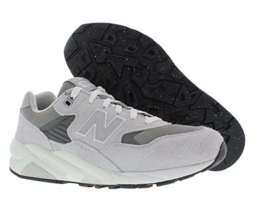New Balance 580 Mens Shoes Size 9, Color: Grey/Pure White/Grey2