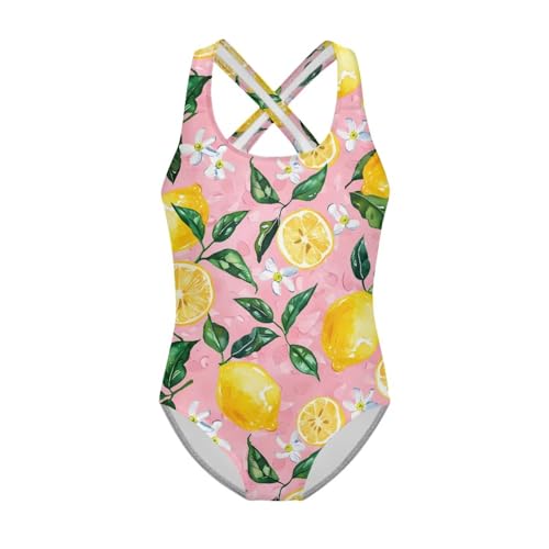 Image of JEOCODY Swimsuit for Girls One Piece Bathing Suit for Teens Crossback Hawaiian Beach Swimwear