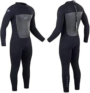 Osprey Men's Full Length 5mm Wetsuit, Winter Wetsuit, Adult Neoprene Surfing Diving Wetsuit, Pro, Black