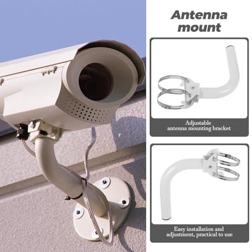 Support de montage antenne en acier lot de 2 fixations murales mât