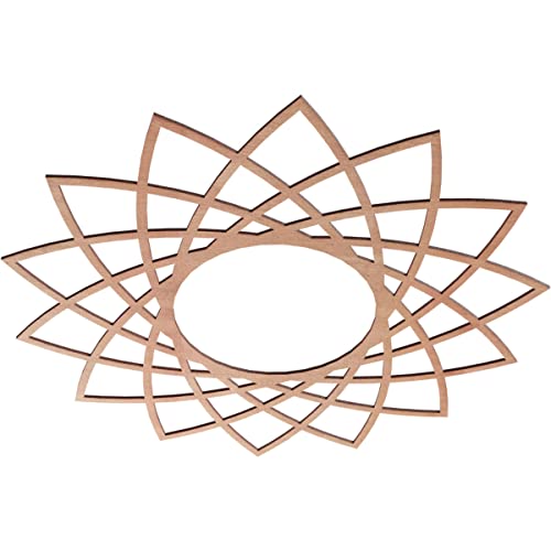 Image of Ekena Millwork 34 inchOD x 13 1 /8 inchID x 1 /4 inchT Eleanor Wood Fretwork Pierced Ceiling Medallion, Cherry