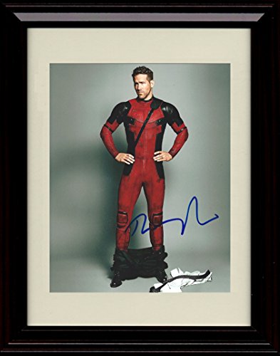 Framed Ryan Reynolds Deadpool Autograph Replica Print