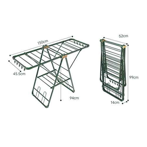 Portant à vêtements avec mât de sol pliable pour optimiser les petits espaces