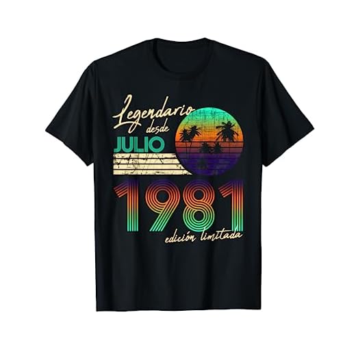 Cumpleaños Hombre Regalos Legendario Desde Julio 1981 Camiseta