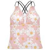 Ce haut de maillot de bain pour femme est idéal pour la plage d'été, le surf, la piscine, les fêtes à la piscine, les sports nautiques, les croisières, les vacances, la plongée, le spa, la gym, les vacances, etc. Il se marie sans effort avec un tankini ou un bas de bikini, des jupes de bain et des pantalons de bain.