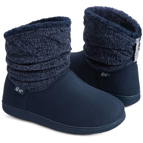 LongBay Memory Foam Bootie Slippers