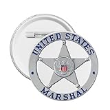 Us Marshals Service Round Brooch 1.8 In Badges Chest Pins Gifts