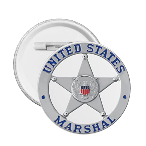 Us Marshals Service Round Brooch 1.8 In Badges Chest Pins Gifts