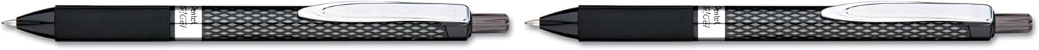 Pentel Oh! Gel Retractable Gel Pen, Medium Line, Black Ink, Box of 12 (K497-A) (Pack of 2)