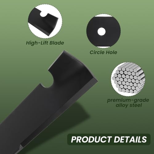 038-0005-00 Lawn Mower Blades Compatible with 54 Inch Bad Boy MZ, MZ Magnum, MZ Rambler and Maverick 54" Zero Turn Mower Replaces 038-0001-00 Pack of 6 by Prosentuo - Image 3
