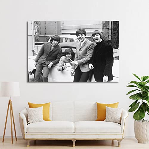 Poster décoratif sur toile The Beatles Star noir et blanc – Impression d’art moderne pour chambre à coucher – 20 x 30 cm - Les Beatles, Paul McCartney, John Lennon, RIngo Starr, George Harrison Poster décoratif sur toile The Beatles Star noir et blanc - Impression d'art moderne pour chambre à coucher - 20 x 30 cm – Image 4