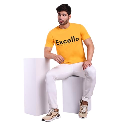 Image of EXCELLO Men's 100% Pure Cotton T-Shirt || Super Soft, Breathable, Premium Material.