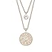 s.Oliver Kette mit Anhänger Edelstahl Damen Halsschmuck, mit Kristall, 40/45+3 cm, Apricot, Kommt in Schmuck Geschenk Box, 2020328