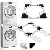 Washer and Dryer Stacking Kit: Universal Stacking Kit with Pull-Out Drying Rack for Laundry Room - Fits Most 24" to 29" Washers & Dryers - Adjustable - Space-Saving Design