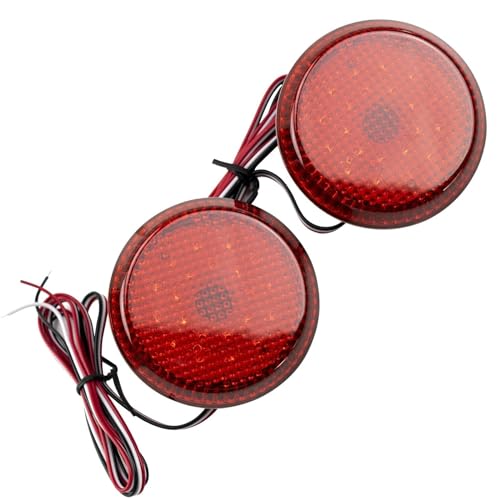 2x feux arrière ronds étanches avec réflecteur rouge pour Nissan Qashqai Juke